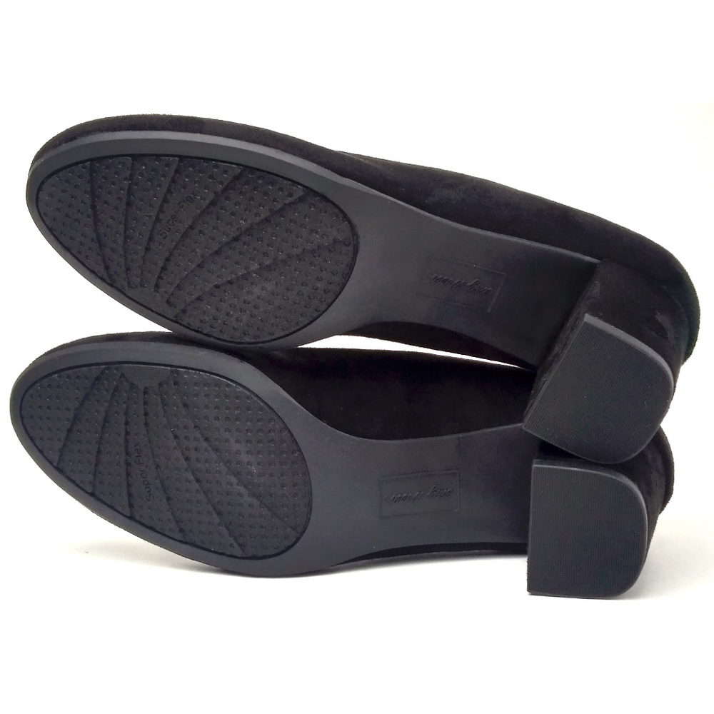 Easy Street Proper Pumps Black Super Suede 8W - Picture 7 of 8